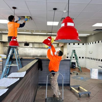 Clean Joe crew cleaning